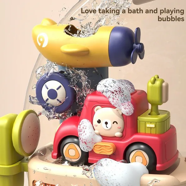 Kid Bath Toy Automatic Bubbles Maker Bathtub Bubble Bath Toys with Shower Head for Kids