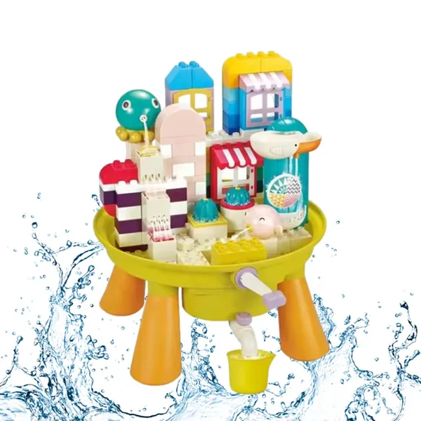 Educational Toy Building Blocks Toy Set 122PCS Water Table for Kids DIY Pretend Play Toy