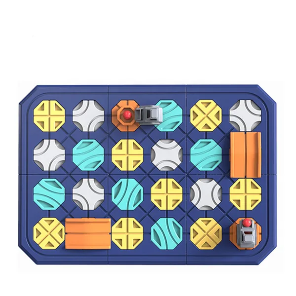 Dual Truck DIY Building Blocks Construction Track Maze Game Set Kid Educational Space Inertia Car (64pcs) Plastic Material view 5