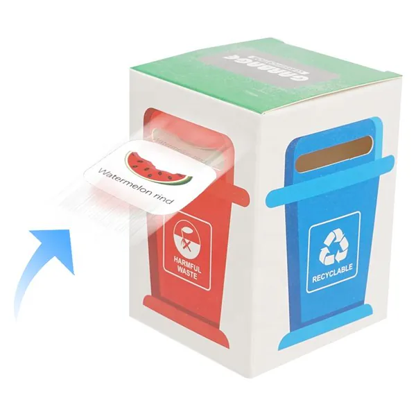 Friction-Powered Waste Management Recycling Truck Toy Set with 4 Rear Loader Trash Cans Garbage Truck Toy view 6