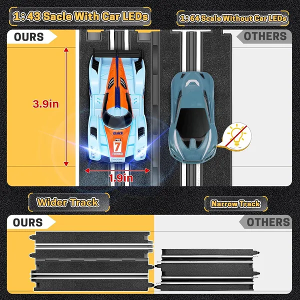 Slot Toys Hand-operate Track Cars 4.9 Meter Stainless Steel Track Set Slot Toys for Kids view 3