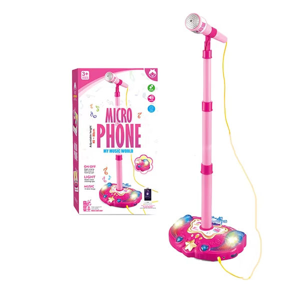 Kids Karaoke Machine with Light-up Toys Microphone with Adjustable Stand Singing Karaoke Machine for Girls