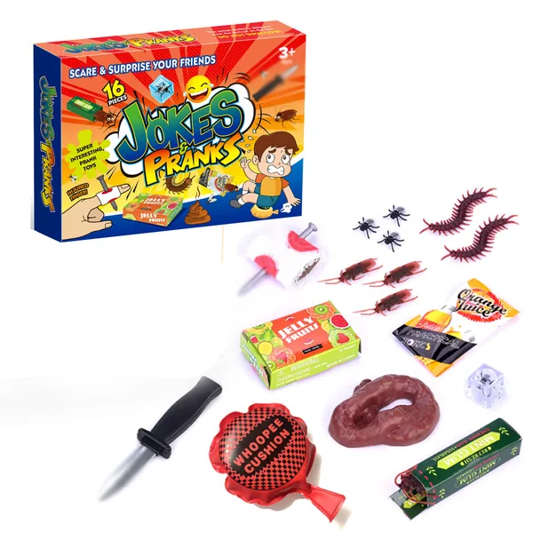 Prank Kit Funny Gag Gifts Joke Box Practical Jokes Perfect Party Favors 16 PCS Pranks for Kids April Fools Novelty Toys view 3