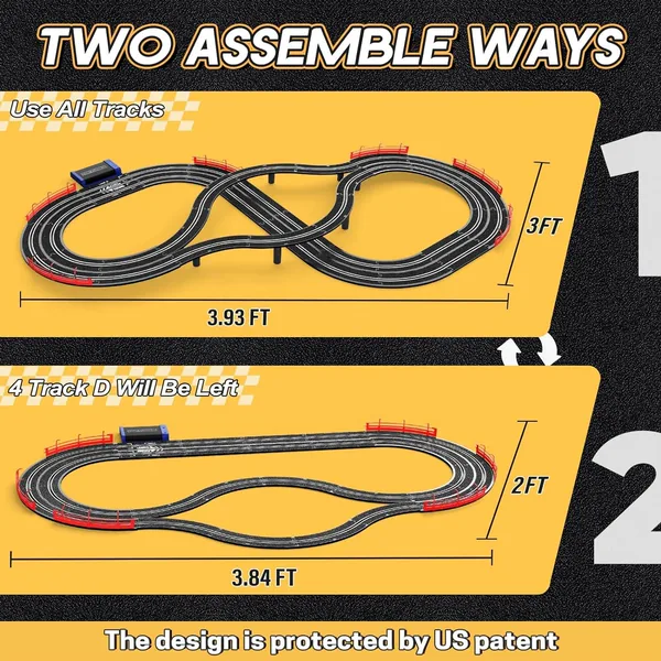 Slot Toys Hand-operate Track Cars 4.9 Meter Stainless Steel Track Set Slot Toys for Kids view 6
