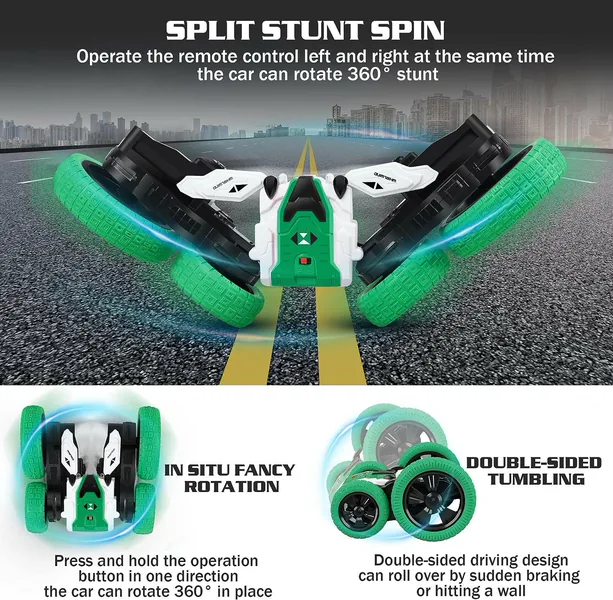 Stunt RC Car Double-Sided Rotation 360 Flips 4WD Electric Remote Control Car Indoor Outdoor Car Toy view 5