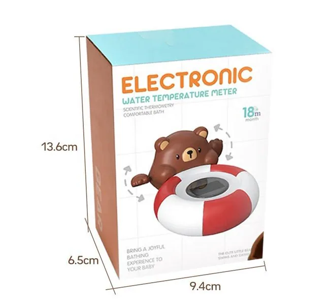 Kid Bath Toy Digital Thermometer Wind up Cute Bear Bath Toys Floating Swimming Play Bath Toy for Kids view 3