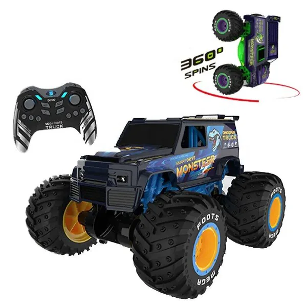 New Latest 2.4G Standing Stunt RC Car 360 Rotating 1/10 Scale Driving Flip Stunt Drift Monster Remote Control Car Toy view 4