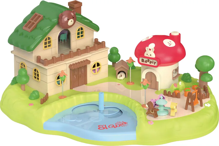 Educational Magnetic Mobile Induction Doll Scene Toy Pretend Play House Set with Music Light-up ABS Plastic Toys view 3