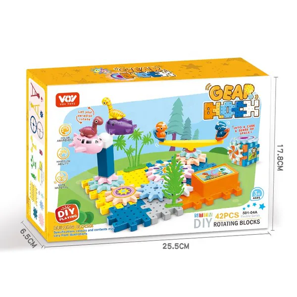 Dinosaur Toy Electronic Building Blocks Toy Set 42PCS with Sound and Light view 4