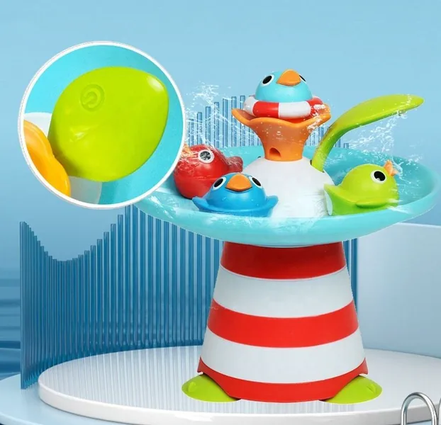 Baby Bath Toys Floating Kid Bath Toys Sprinkler Duck Toys Musical Shower Play Set for Kids view 4