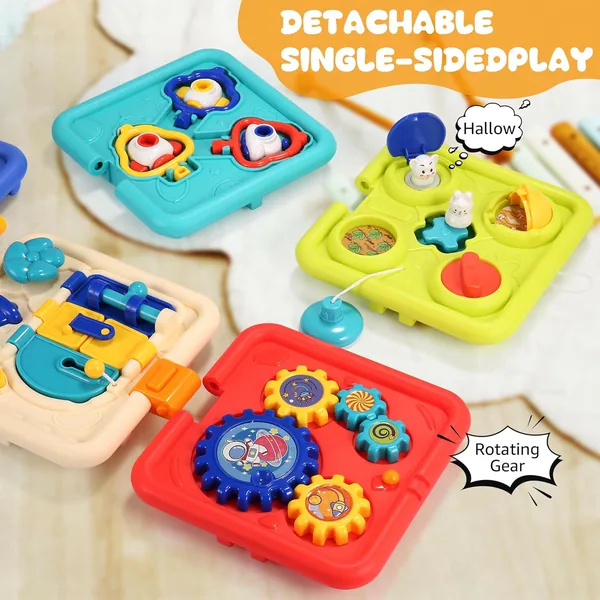 2024 6 in 1 Baby Activity Cubes Multi-function Montessori Sensory Learning Toys for Kids Early Educational view 6