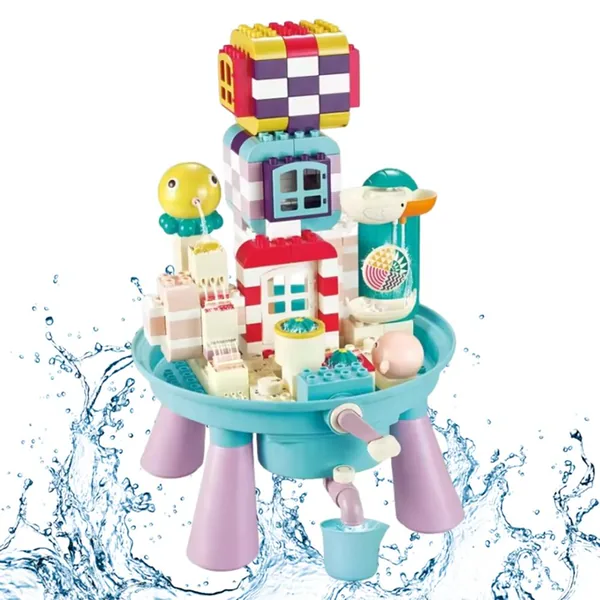 179PCS DIY Assembled Educational Toy Water Table Building Blocks Toy Set for Kids