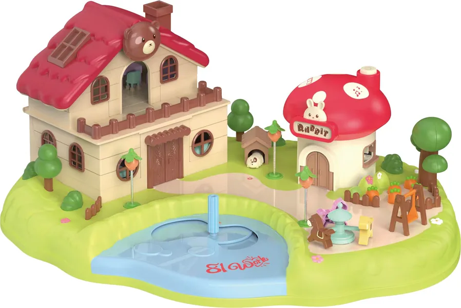 Educational Magnetic Mobile Induction Doll Scene Toy Pretend Play House Set with Music Light-up ABS Plastic Toys view 4