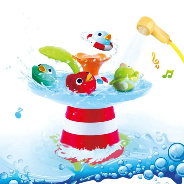 Baby Bath Toys Floating Kid Bath Toys Sprinkler Duck Toys Musical Shower Play Set for Kids