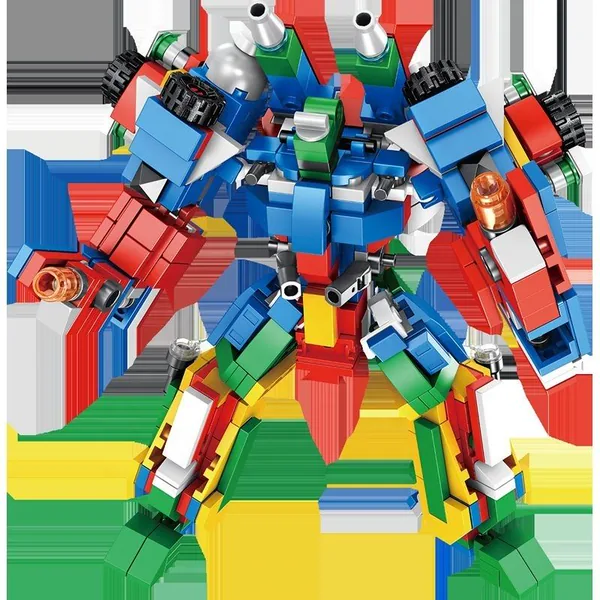 570PCS Building Blocks Toy Set for Children DIY Assembled Toy 12 in 2 Number Robot Educational Toy view 3