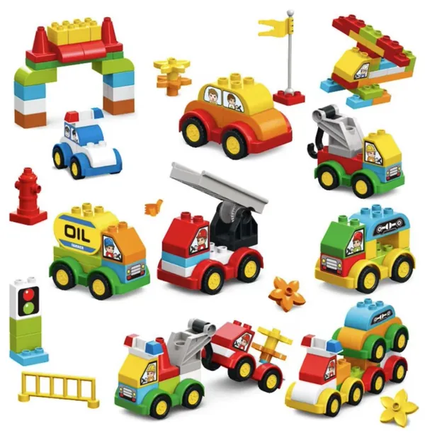 2024 140pcs Educational Learning Toys Kids Big Building Blocks Car Toys Kids Building Kits