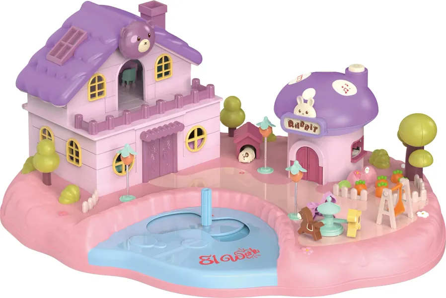 Educational Magnetic Mobile Induction Doll Scene Toy Pretend Play House Set with Music Light-up ABS Plastic Toys view 5