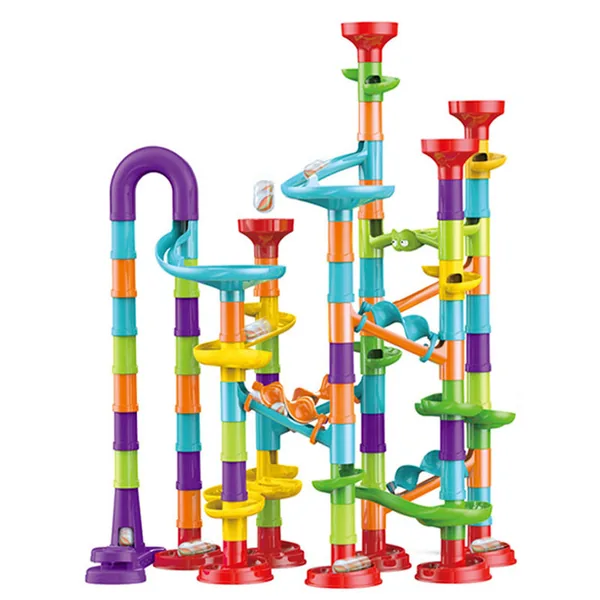 113PCS Marble Run Set for Children Playing DIY Educational Toy Marble Race Run Toy