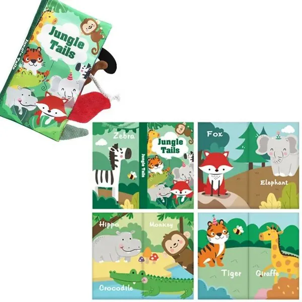 Baby Touch and Feel Cloth Soft Crinkle Books Early Learning Educational Toys With Multi-Color Soft Book view 3