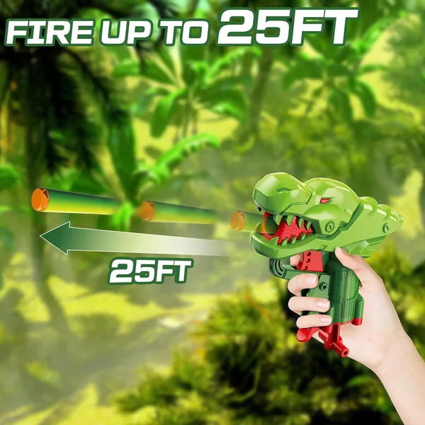 Small Dinosaur Foam Blasters for Toddlers Soft Bullet Gun Cool Toddler Kids Toy Gun Gifts view 5