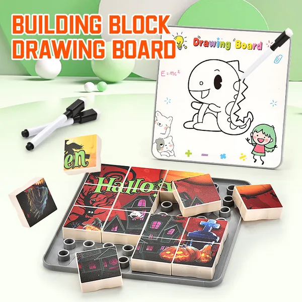 2025 Hot Selling Kids DIY Game Puzzle Drawing Board Toy PC Building Block for 2-4 Years Certified CPC for Christmas Halloween view 5
