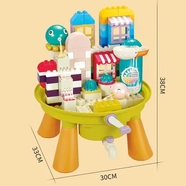 Educational Toy Building Blocks Toy Set 122PCS Water Table for Kids DIY Pretend Play Toy view 4