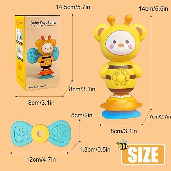 2024 Fast Delivery Honey High Chair Toys Baby Musical Toys Suction Cup Spinner Toys view 3