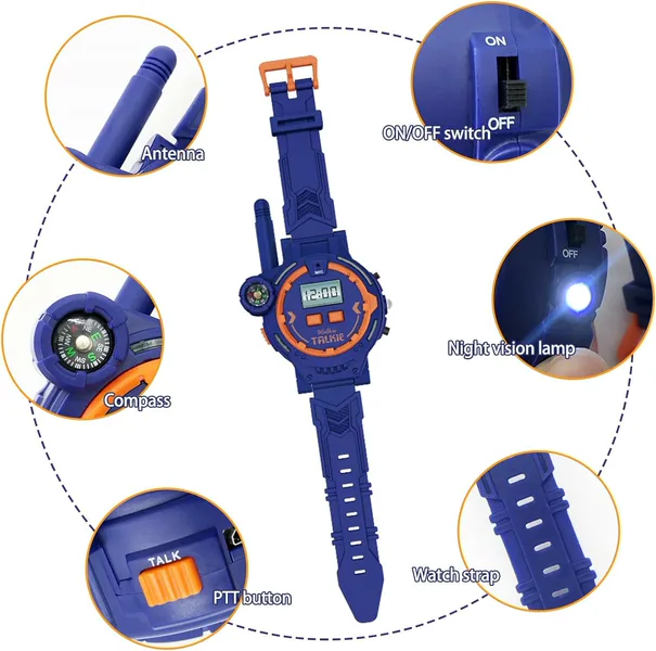 Rechargeable Walkie Talkie for Kid Two-Way Radio Walkie Talky with Flashlight Children Outdoor Game Interphone Toys view 2