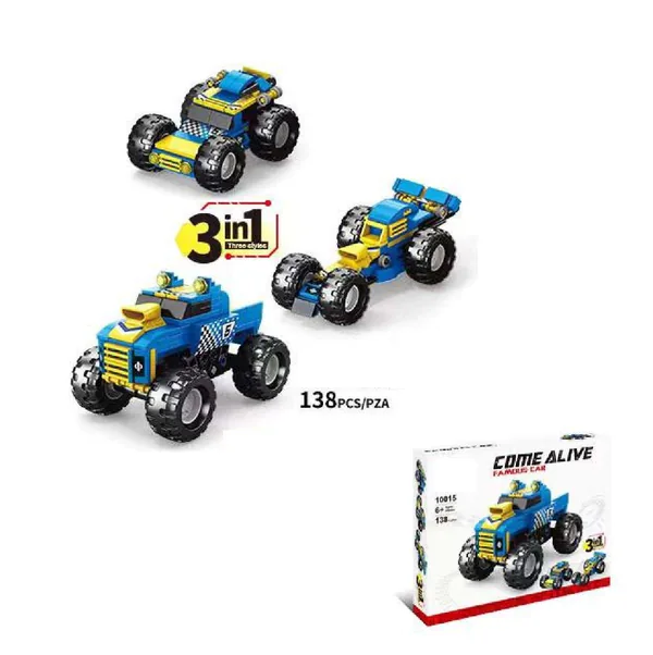 Magic 1276pcs 4 in 1 Car Creative Construction Model Car and Truck Set Assemble Building Blocks view 2