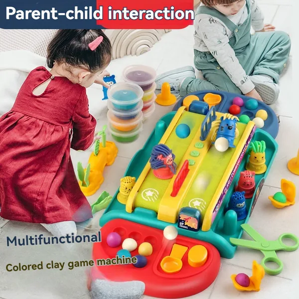 Multi-functional Colorful Set Toy Fidgets Toy Colorful Clay Electric Conveyor Two-player Battle Table Pretend Play Toy view 3