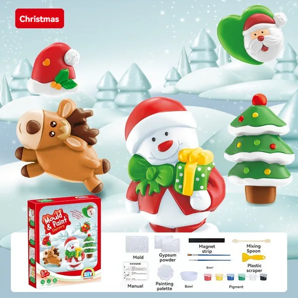 DIY Kids Arts and Crafts Set Painting Kit STEM Projects Toy Animals Ceramic Painting Kit for Kids Pretend Play Toy view 5