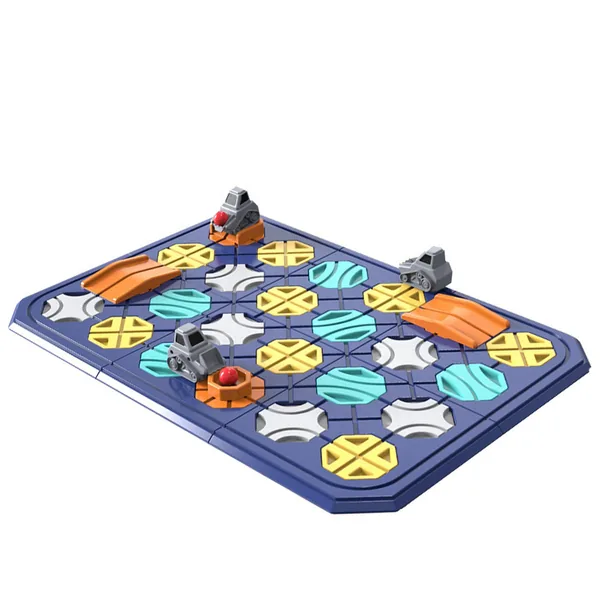 Dual Truck DIY Building Blocks Construction Track Maze Game Set Kid Educational Space Inertia Car (64pcs) Plastic Material