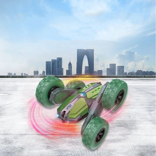 Double Sided 360 Rotating RC Car Music-Light-Up Outdoor Toy Remote Control Car Stunt Truck view 4