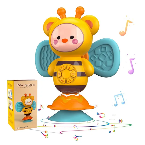 2024 Fast Delivery Honey High Chair Toys Baby Musical Toys Suction Cup Spinner Toys