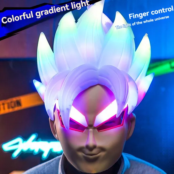 Light-Up PVC Boys' Children's Wearable Full-Face Helmet Cosplay Mask Accessories Cool Kids' Gifts view 3