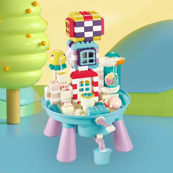 179PCS DIY Assembled Educational Toy Water Table Building Blocks Toy Set for Kids view 4