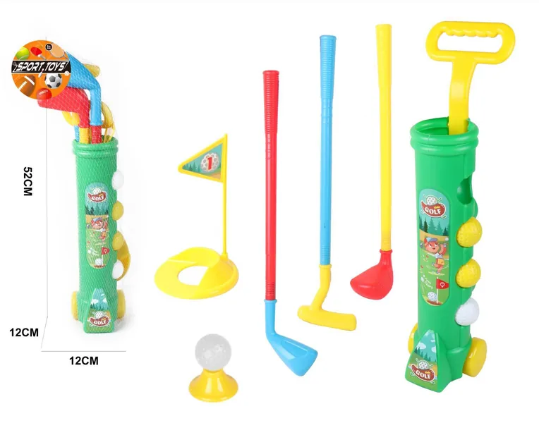 2024 Mini Golf Club Set Plastic Outdoor Exercise Toy with Golf Cart Sport Toy for Kids view 4
