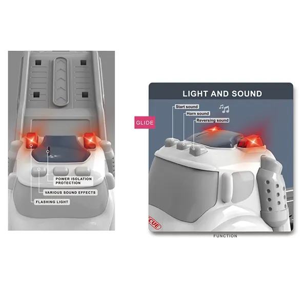 Outdoor Toy Sliding Cartoon Ambulance Truck Vehicle With Sound Light-up Toy Sliding Car for Kids view 4