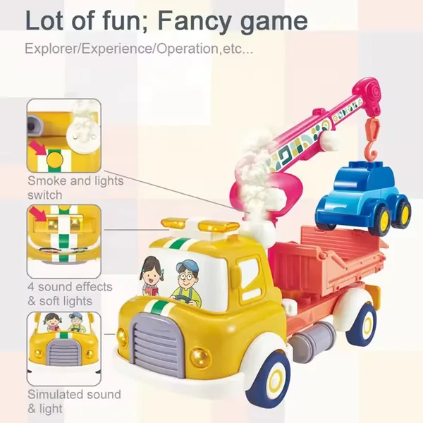 Spraying Rescue Trailer Children Building Blocks Toy Set Educational Toy Battery Operated Toy view 4