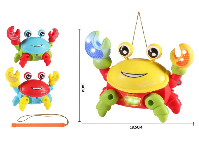2024 NEW Hot Sales Baby Crawl Crab Crawling Crab Toy Electric Runaway Crawling Crab Toy for Kids view 2