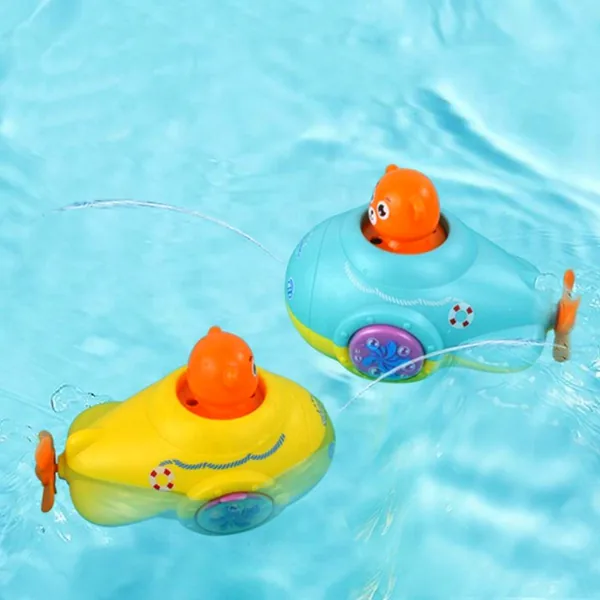 Kid Bath Toy Summer Bathing Toy Bathroom Water Spray Floating Boat Submarine Swimming Bath Toy for Kids view 5
