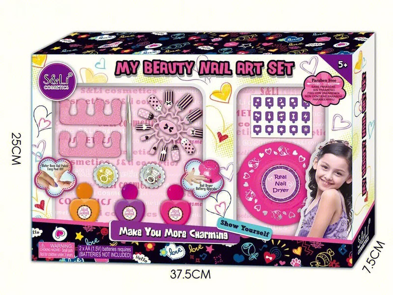 Children Makeup Kit Kids Nail Art Set Suppliers Kids Art Set Manufacturers Fashion Nail Polish Makeup Pretend Play Toy view 4