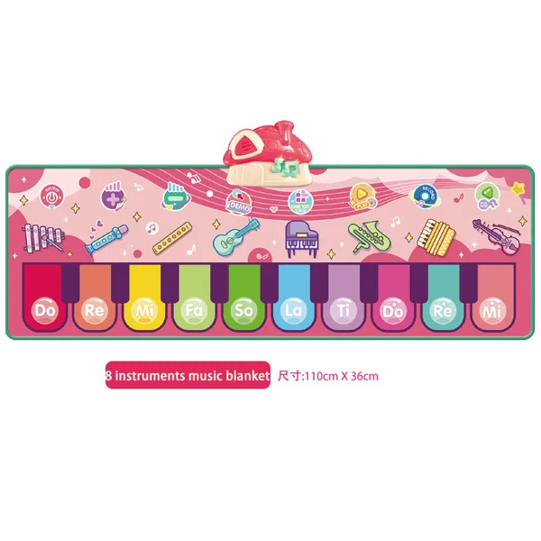 Hot Sale CPS Educational Electronic Piano Music Mat for Children ABS Plastic Multi-colors Multipurpose Musical 6-Piece view 2