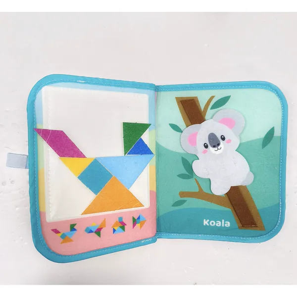 Montessori Toys Busy Board Book Learning Activities for Boy and Girls Felt Quiet Book for Toddler view 3