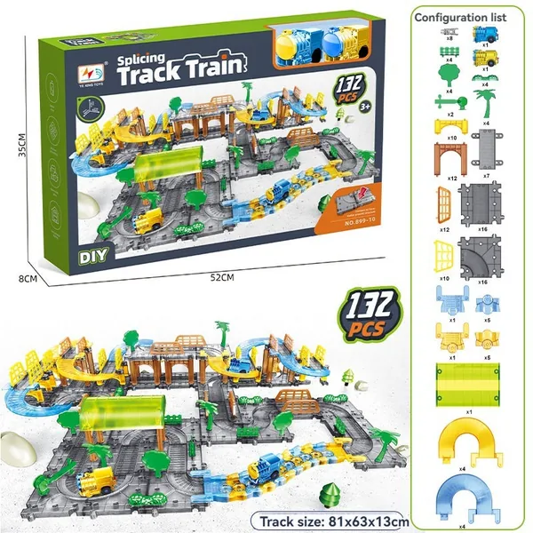Factory New RC Race Car Electric Train ABS Educational Puzzle Assembly Track Set for Kids 2-4 & 5-7 Years view 7