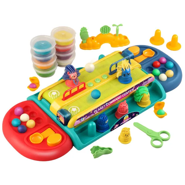 Multi-functional Colorful Set Toy Fidgets Toy Colorful Clay Electric Conveyor Two-player Battle Table Pretend Play Toy view 7