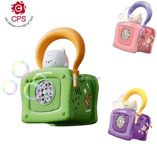 Kitten Machine Bubble Gun for Kids with Music Light-up Plastic Automatic Outdoor Toy Birthday Gift view 6
